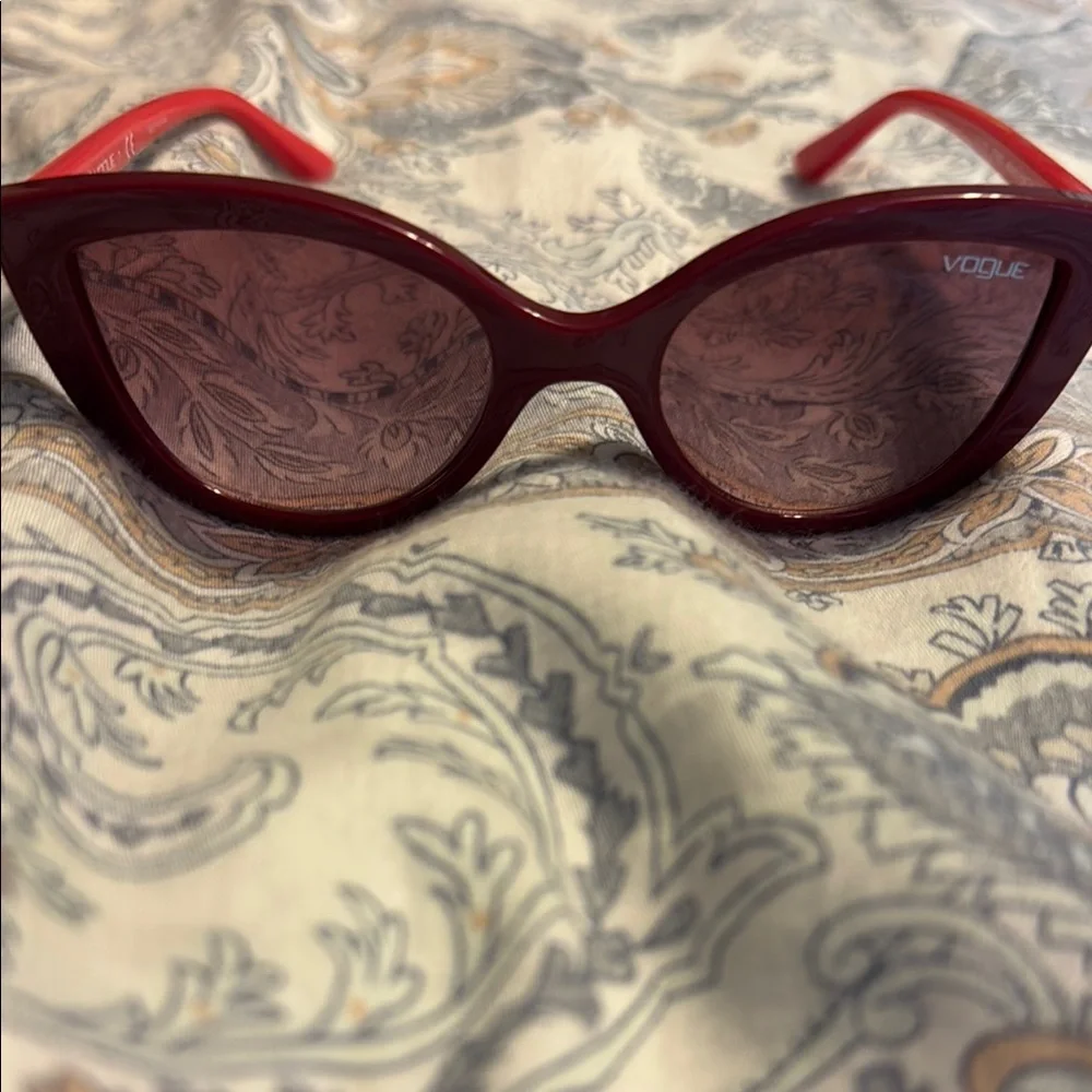 Vogue Red and Yellow Cat-Eye Kids Sunglasses